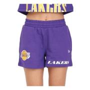 LA Lakers NBA Team Logo Lilla Shorts