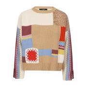 Multifarvet Bomuld Hæklet Sweater