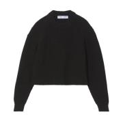 Sort Mockneck Sweater Casual Stil