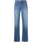Blå Straight Jeans til Kvinder