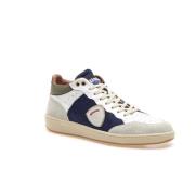 Navy Military Mid-Top Sneakers