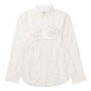 Knappet Bh Skjorte i Hvid