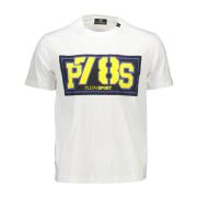 Hvid T-shirt med print