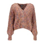 Multifarvet Knap Cardigan Sweater