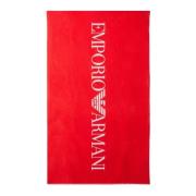 Rød Logo Badehåndklæde