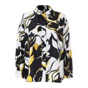 Blomstret Oversized Dame Skjorte