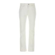 Hvid Stretch Denim Straight Jeans