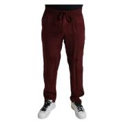 Maroon Crown Silke Pyjamas Bukser