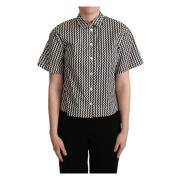 Zigzag Elegance Bomuld Polo Top