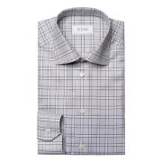Grey Checked Slim Fit Signature Twill Shirt