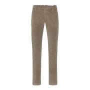 Slim-Fit Brun Corduroy Chinos