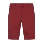 Rød Stretch Bomuld Bermuda Shorts