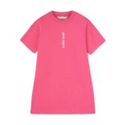 Fuchsia Bomuld Maxi T-Shirt Kjole