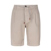 Taupe Bermuda Shorts i bomuldsblanding