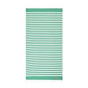 Grøn Stribet Strandhåndklæde
