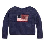 Blå Flag Pointelle Sweater