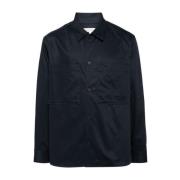 Broderet Logo Navy Blue Skjorte