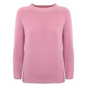 Pink Bomuld Sweater Links Langærmet