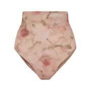 Højtaljede bikini briefs med rozu print