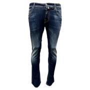 Slim Turquoise Label Dark Washed Jeans