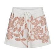 Broderede Offwhite Shorts & Knickers