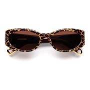 Leopard Oval Solbriller