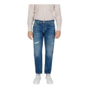 Blå Lynlås Knapper Jeans Forår/Sommer