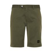 Beige Bermuda Shorts i bomuld og elastan