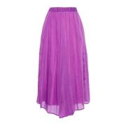 Bomuld og silke elastisk talje nederdel