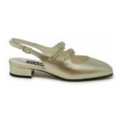 Guld Læder Ballet Flats SS24