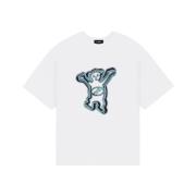 Teddy Bear Print Hvid T-shirt