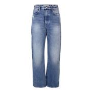 Blå High Waist Regular Fit Jeans