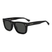 Black Folding Clip On Sunglasses