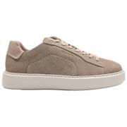 Taupe Cow Suede Sneakers