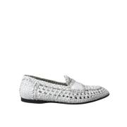 Hvide elegante slip-on loafers