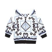 Marina Print Zip-Up Hoodie Sweater