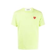 Grøn T-shirt med Kort Ærme og Hjerte