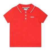 Rød Bomuld Piqué Polo Skjorte