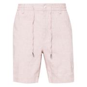 Bomuld/Linned Tapered Fit Shorts