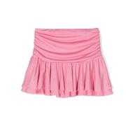 Pink Glitter Draperet Mini Nederdel
