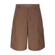Brun Bermuda Shorts Multi-Lomme Model