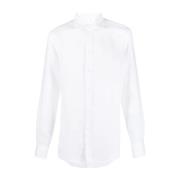 Hvid Casual Langærmet Skjorte