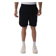 Bomuld Bermuda Shorts med elastisk talje