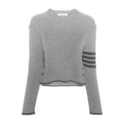 Cropped Cable Strik Sweater