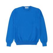 Blå Bomuld Crewneck Sweater