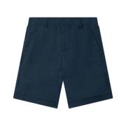 Marineblå Linned Shorts