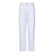 Hvid Slim Fit Ankel Jeans
