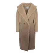 Gradient Faux-Fur Wool Coat