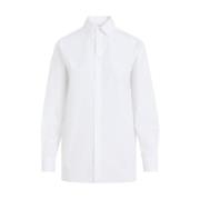 Hvid Langærmet Skjorte