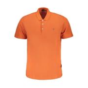 Orange Broderet Polo Skjorte